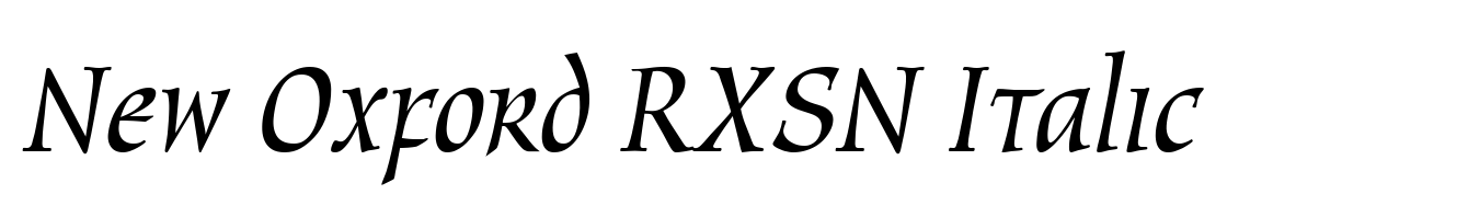 New Oxford RXSN Italic